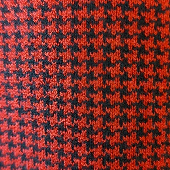 J.Jill Cotton Knit Blue & Red Houndstooth Dress Long Sleeve Size M - Picture 9 of 9